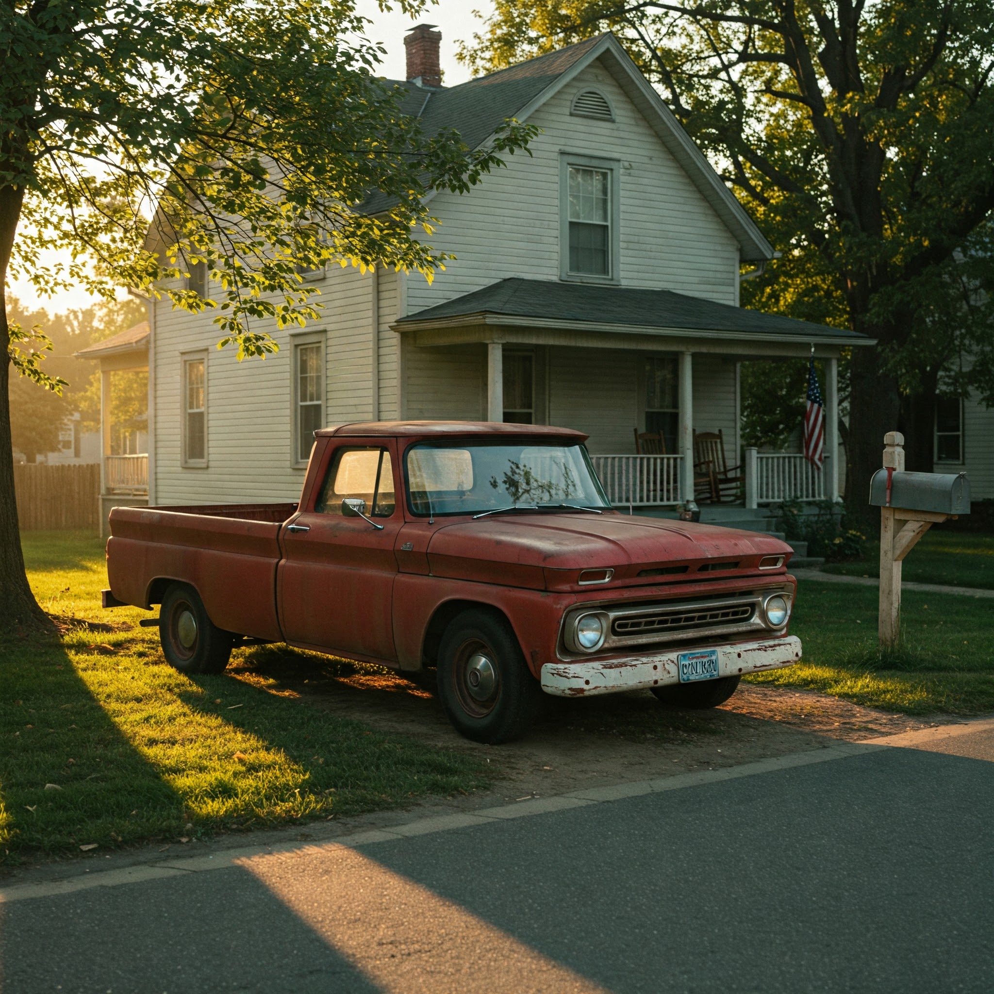 Truck in Driveway